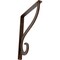 Ekena Millwork Ashford Single, Wrought Iron Bracket, (Single center brace), Antiqued Copper 1 1/2"W  x 10"D x 12"H BKTM01X10X12SASACO - alternate 1